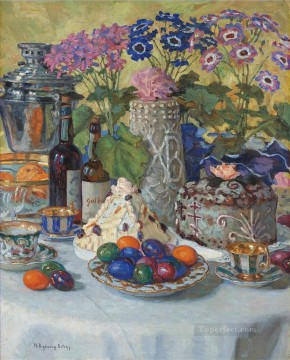  Nikolay Painting - EASTER TABLE Nikolay Bogdanov Belsky